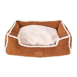 Wrangler Faux Suede and Sherpa Rope Trimmed Cuddler Box Pet Bed  Wrangler Pet